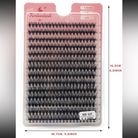 280Pcs Lash Extension Kit DIY Eyelash Extension Kit D Curl Cluster Lashes - Picture 4 of 6